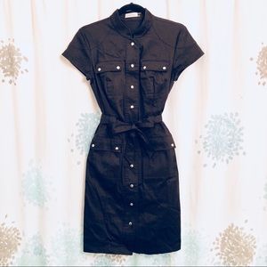 Calvin Klein Short Sleeve Military Shirt Dress